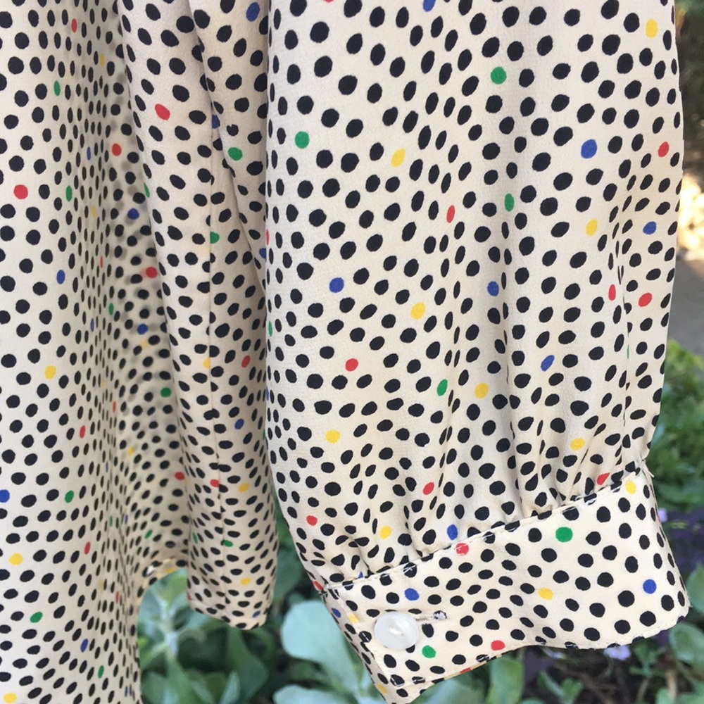 SILK “Argenti” Polka Dot Blouse - Picture 4 of 9
